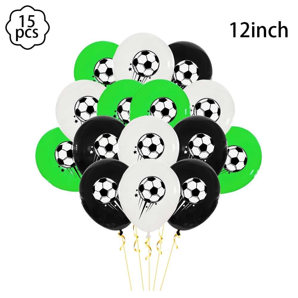 Soccer Football Birthday balloon number Balloon set Soccer Football party Banner Garland boys football birthday party decoration