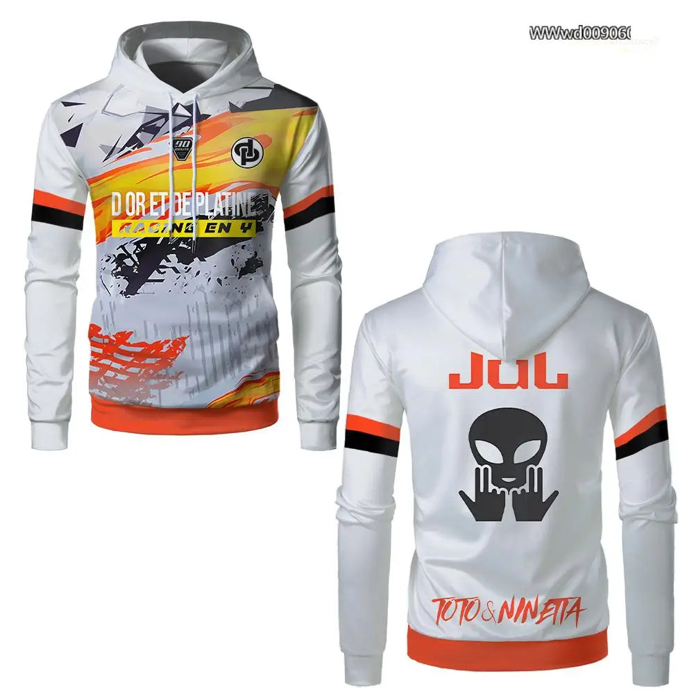 New Autumn/Winter JUL Long-sleeved Streetwear Jersey Unisex High Definition Printed Thin Hoodie Outdoor Youth Soccer Sweatshirts