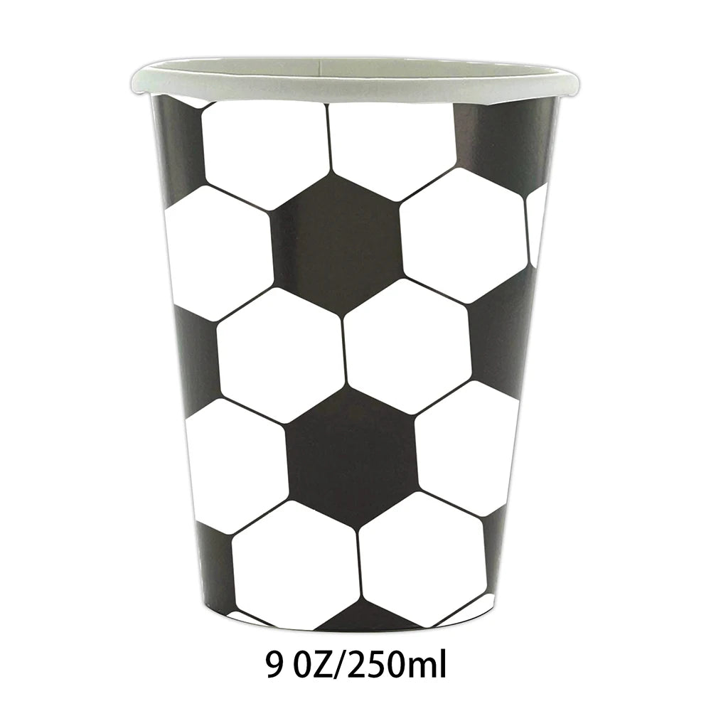 10/20/30/40/50Pcs Paper Cups Soccer Disposable Drinking Cups Football Themed Birthday Party Cups Picnic Soccer Party Supplies