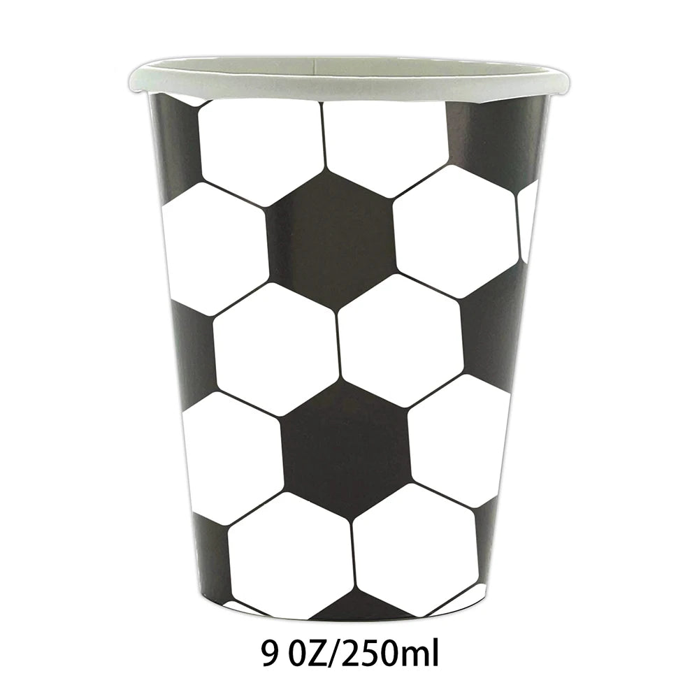 10-50Pcs Soccer Disposable Paper Bowls Football Theme Paper Dessert Ice Cream Bowls Sports Birthday Baby Shower Party Supplies
