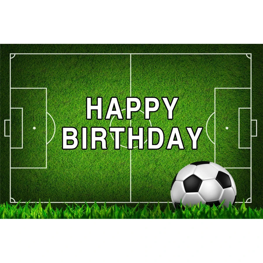 Green Grass Field Soccer Football Backdrop Boys Birthday Party Decoration Photography Background Custom Banner Photoshoot Props