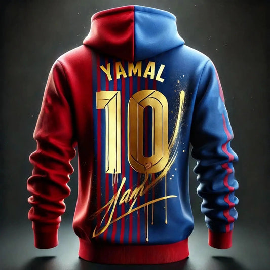 2026 YAMAL Luxury AI-Designed Graffiti Soccer Hoodie Long Sleeve Couple Autumn Winter Training Top Special Edition Sportswear