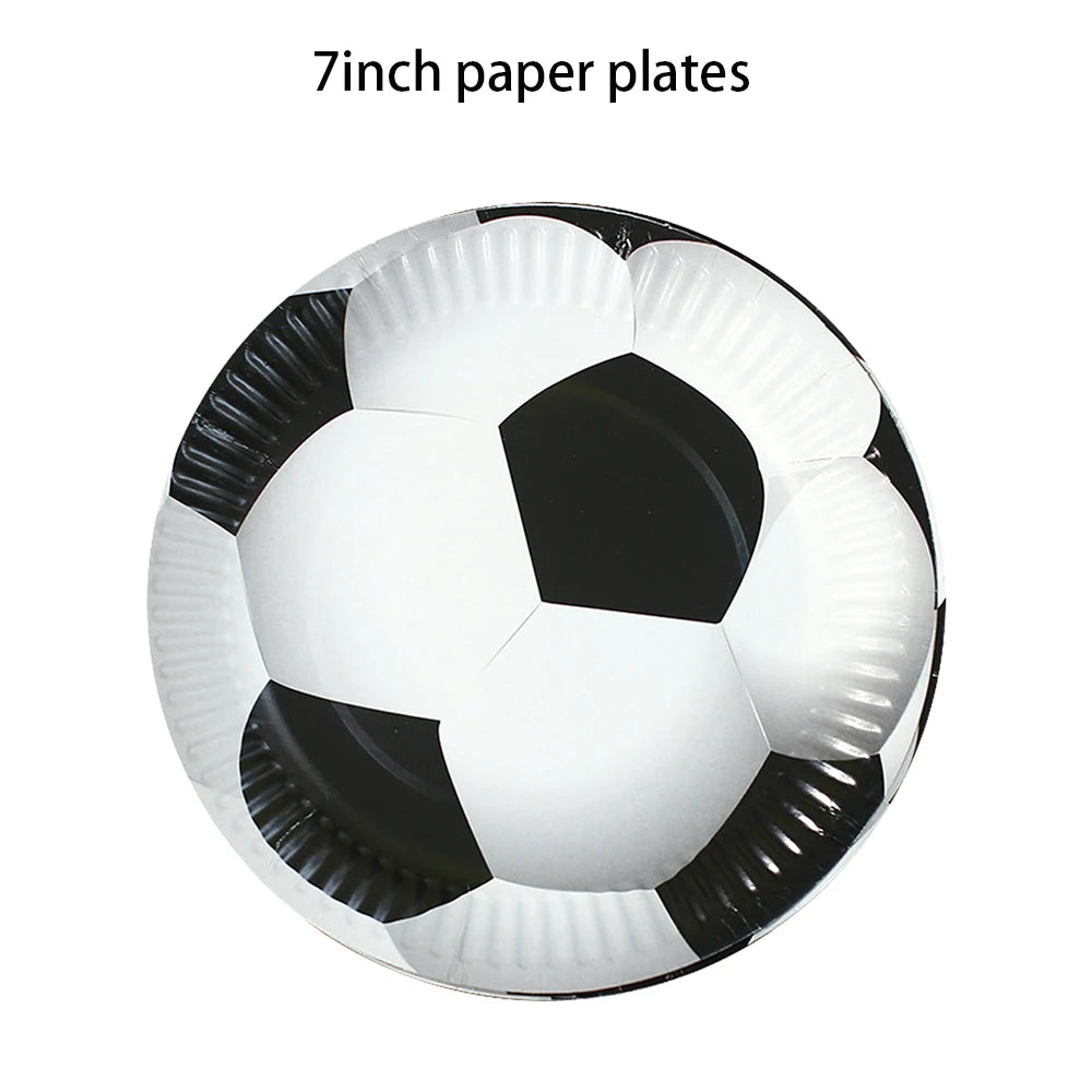 10/30/50Pcs Soccer Paper Plate Football Disposable Plates Cup Soccer Sports Theme Baby Shower Birthday Party Supplies Boy Favors
