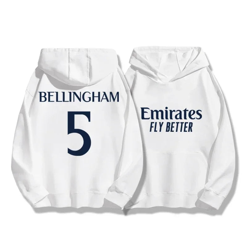 Men's Football Autumn_Winter Hoodie Madrid 7_10 Training Sports Running Hoodie Women's Street Loose Casual Fashion Trendy Coat
