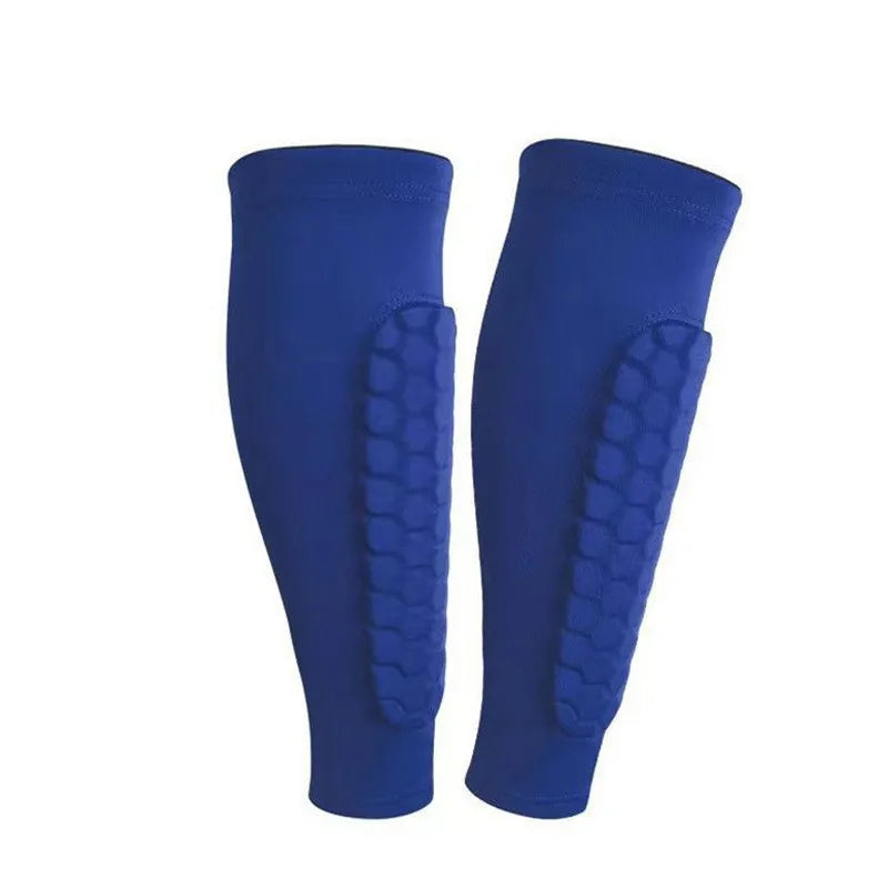 Honeycomb Calf Socks Shin Protector Compression Sports Soccer Shin Guard Pad for Adult Teens Kids Calf Guard Socks Leg Support