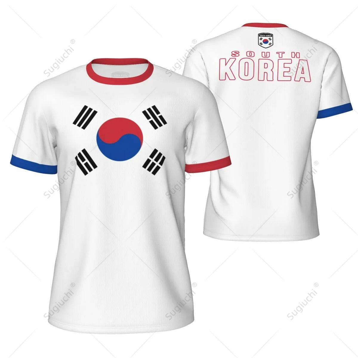 KOREA 3D Print Sports Quick-dry Breathable Men T-shirt Outdoor Football Jersey Fan Training Parent-child Short Sleeve Clothing