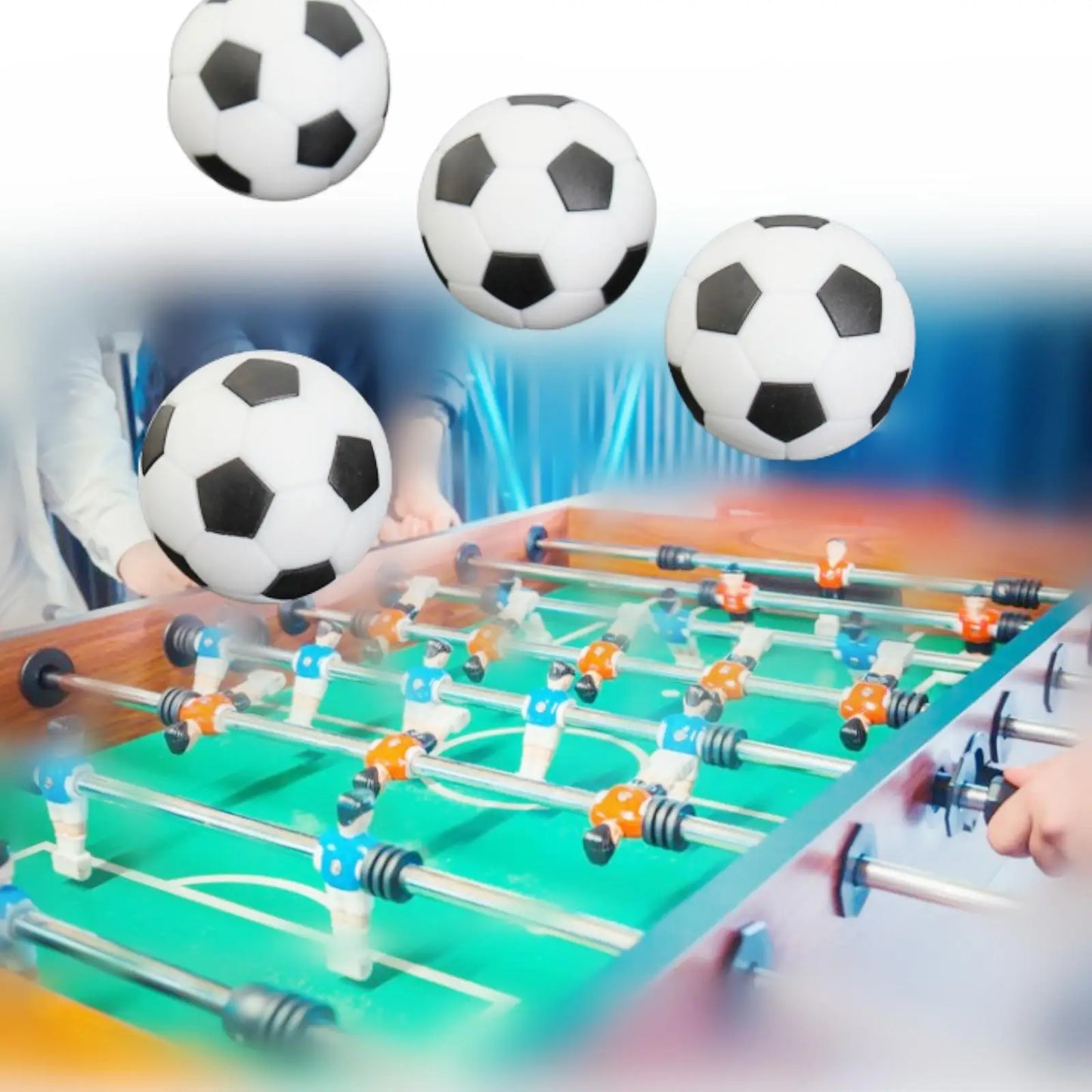 1Pcs 32mm Table Soccer Balls Replacement Football Game Mini Resin Tabletop Soccer Black And White Balls Indoor Party Boardgame