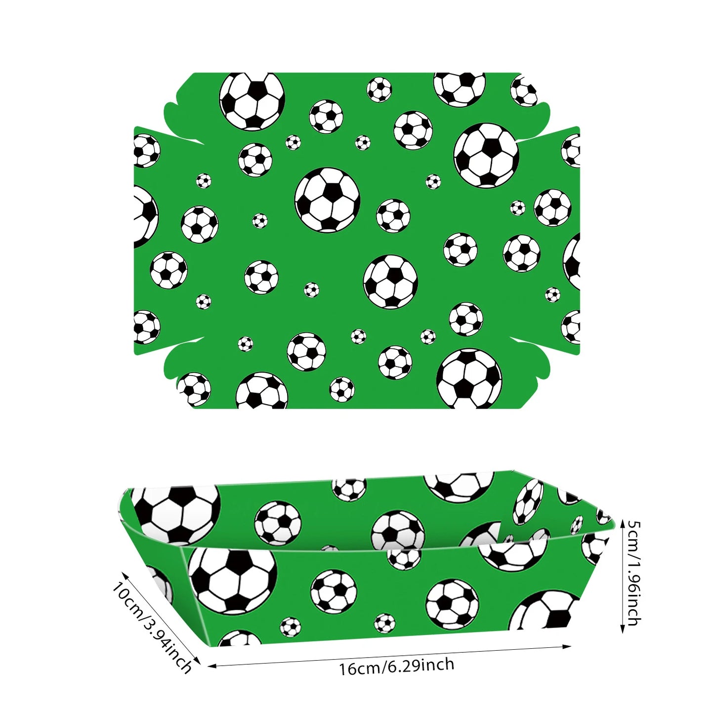 10-50Pcs Soccer Disposable Paper Bowls Football Theme Paper Dessert Ice Cream Bowls Sports Birthday Baby Shower Party Supplies