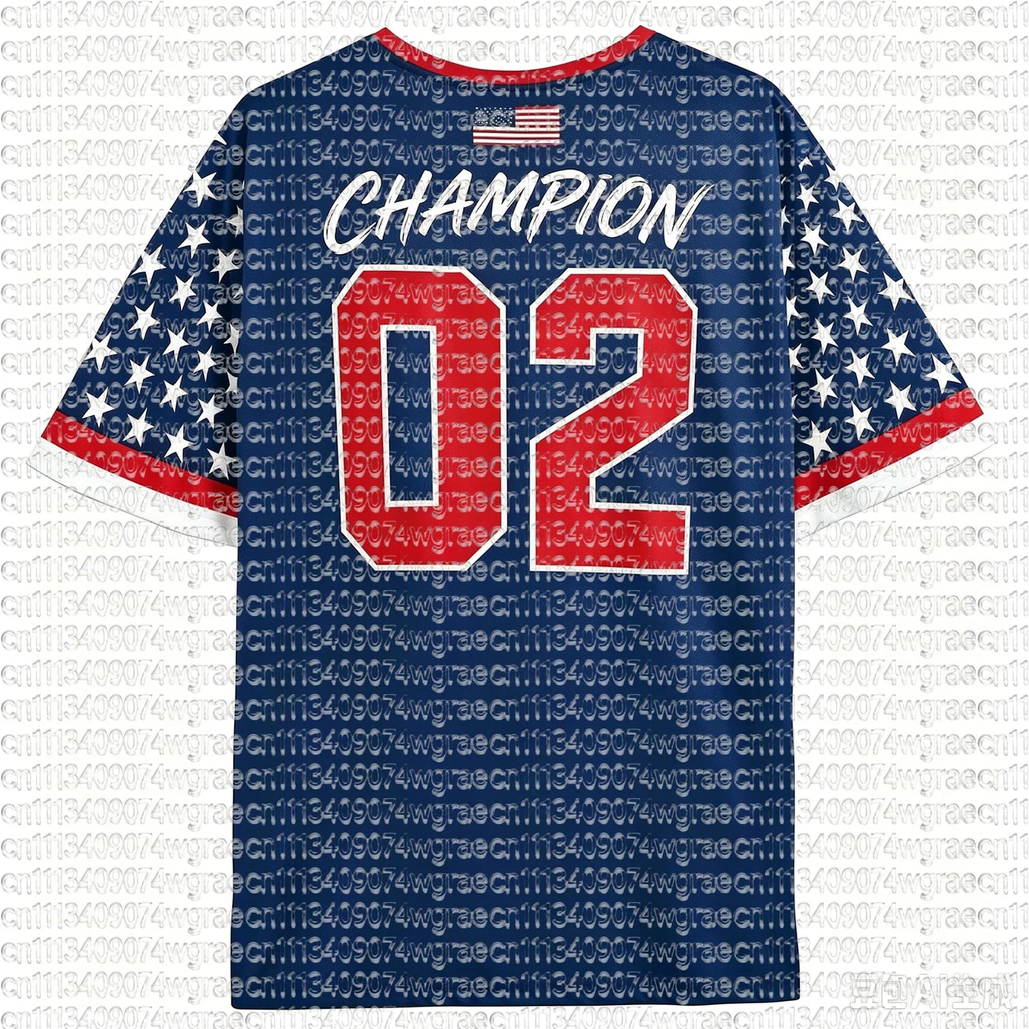 2026 Football Match USA Fan Cheer T-Shirt, Champion & Player Number Print On Back, Unisex Adult Kids Size Casual Sports Tees