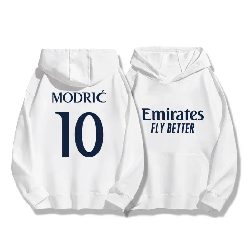 Men's Football Autumn_Winter Hoodie Madrid 7_10 Training Sports Running Hoodie Women's Street Loose Casual Fashion Trendy Coat