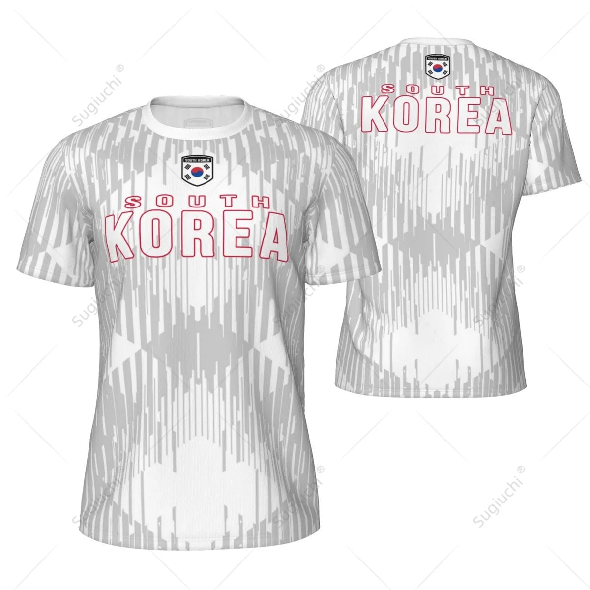 KOREA 3D Print Sports Quick-dry Breathable Men T-shirt Outdoor Football Jersey Fan Training Parent-child Short Sleeve Clothing