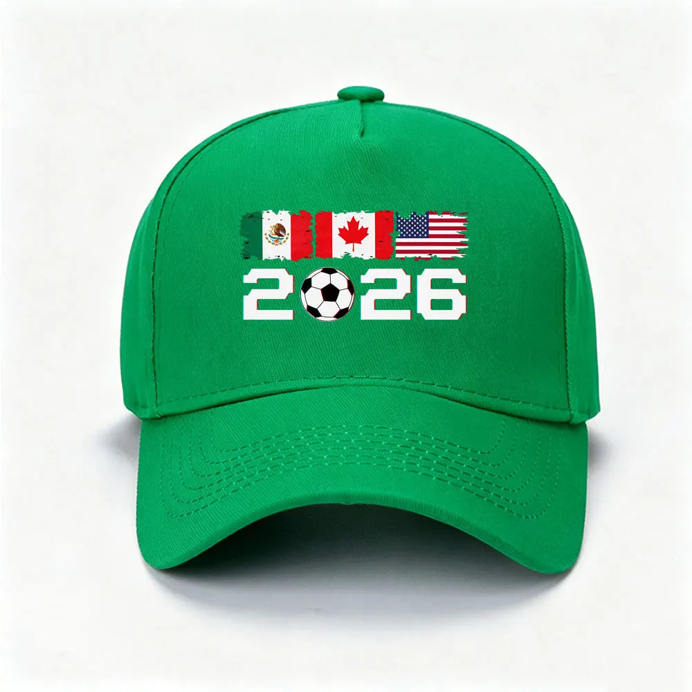 2026 North US Canada Mexico Flags Baseball Cap Unisex Adjustable Casual Sports Soccer Dad Hat Casual Adjustable Sports Fan Hat