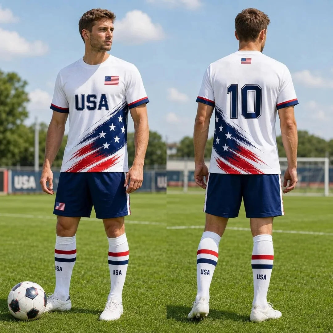 2026 USA Soccer Jersey Football Kit Soccer Fan Gifts Summer Sports Quick-Dry Men's T-Shirt Children's Clothing Tee Woman ﻿