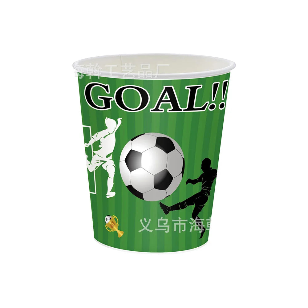 10/30/50Pcs Soccer Paper Plate Football Disposable Plates Cup Soccer Sports Theme Baby Shower Birthday Party Supplies Boy Favors