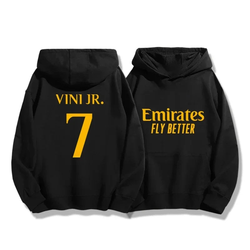 Men's Football Autumn_Winter Hoodie Madrid 7_10 Training Sports Running Hoodie Women's Street Loose Casual Fashion Trendy Coat