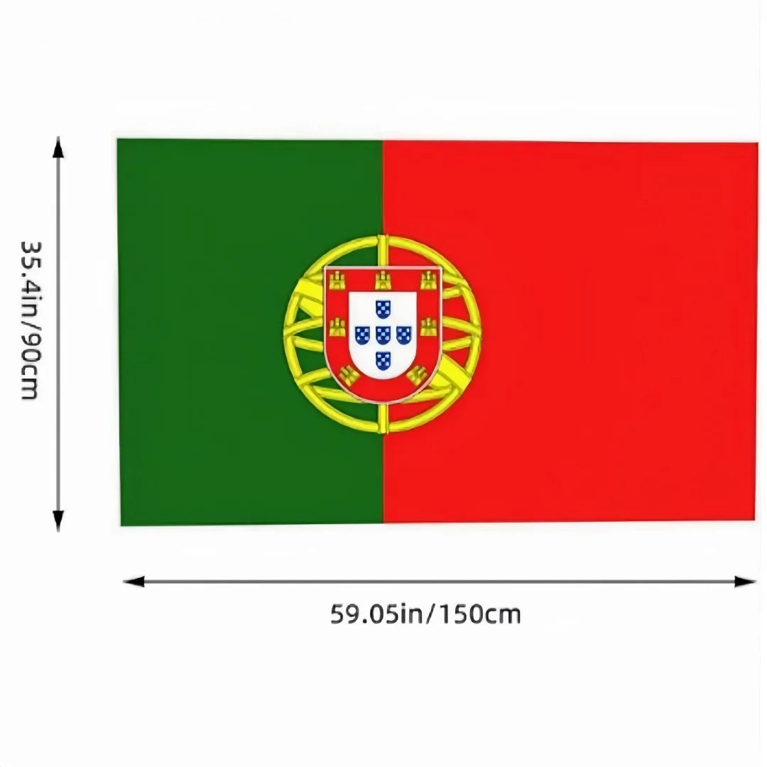 Portugal Flag Wearable Cape with Sleeves Lightweight Polyester Flag Poncho Football Cheer Props Fan Cloak National Flag Shawl