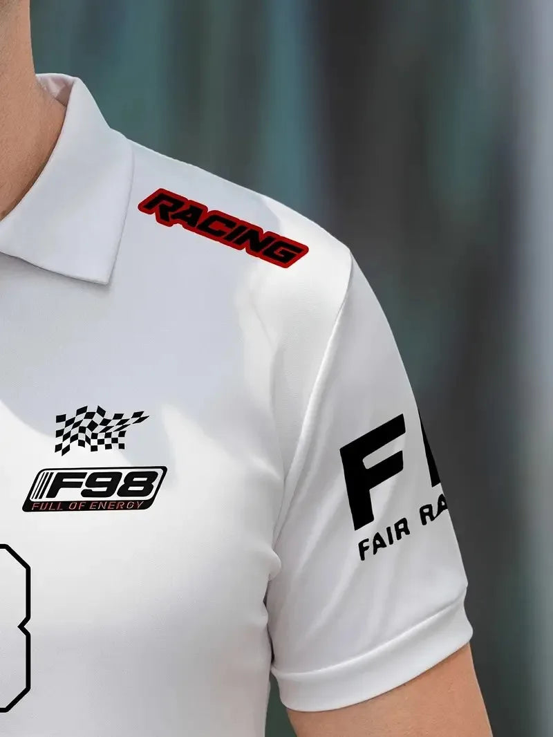 The 2025 summer new men's short-sleeved POLO shirt is casual fashionable and comfortable with 3D digital pattern printing