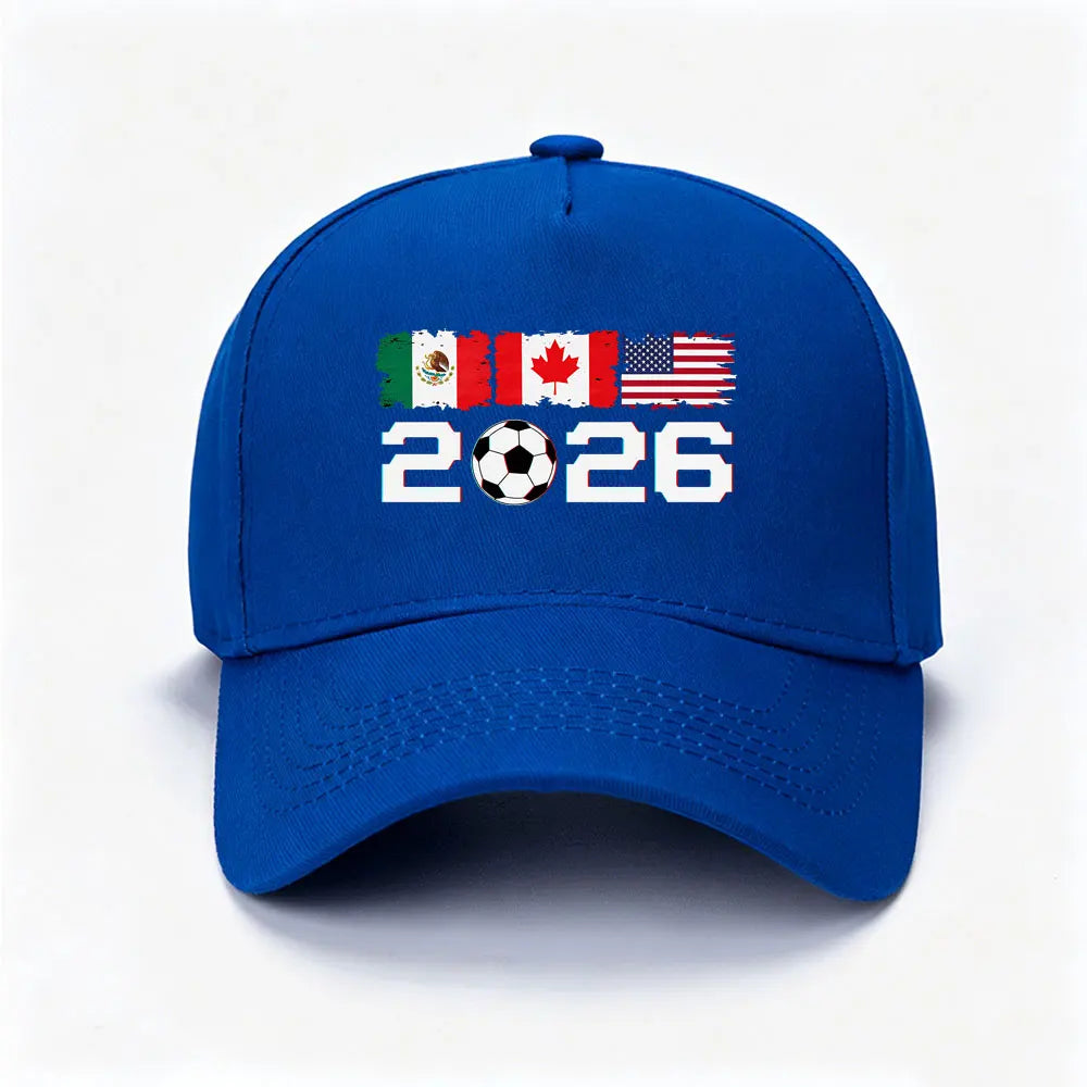 2026 North US Canada Mexico Flags Baseball Cap Unisex Adjustable Casual Sports Soccer Dad Hat Casual Adjustable Sports Fan Hat