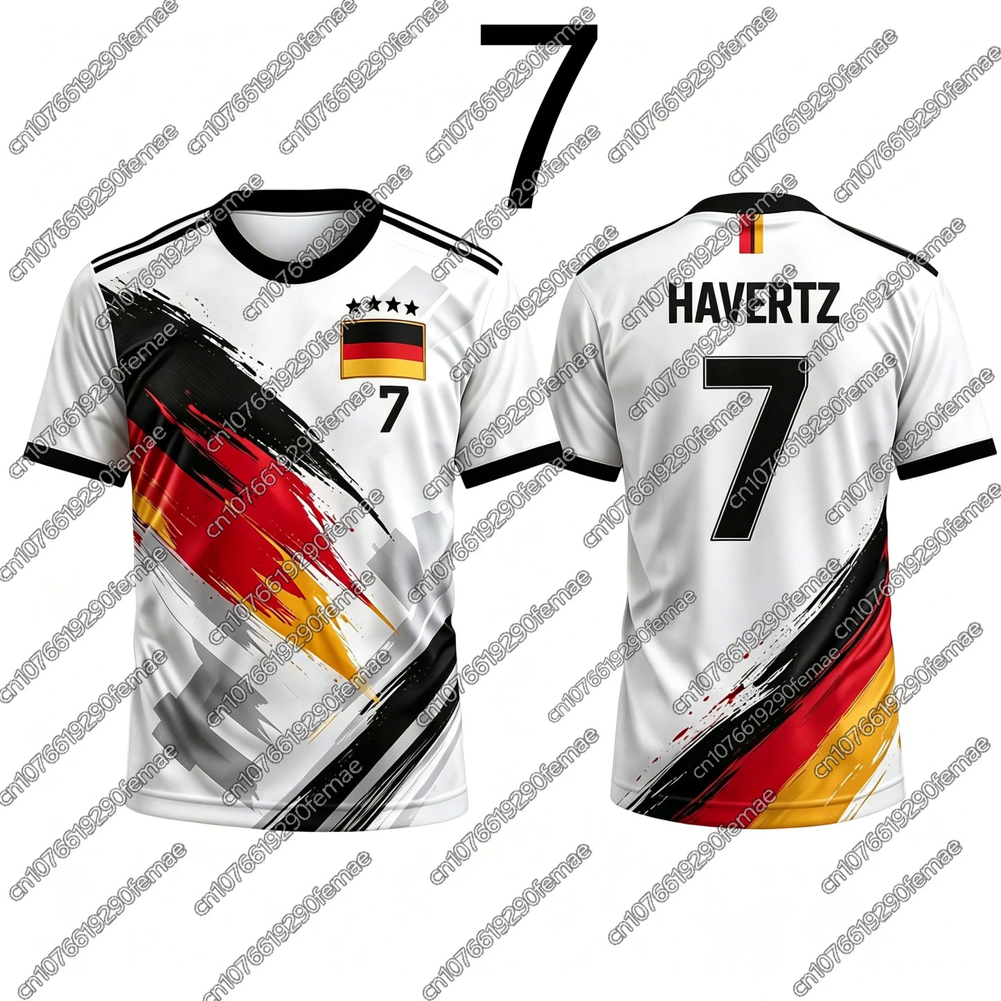 Alemania Estilo 2026 Verano Fútbol Camiseta Niños Niñas Hombres Mujeres Pareja Partido Entrenamiento de Fútbol Ropa Deportiva Senderismo al Aire Libre Top