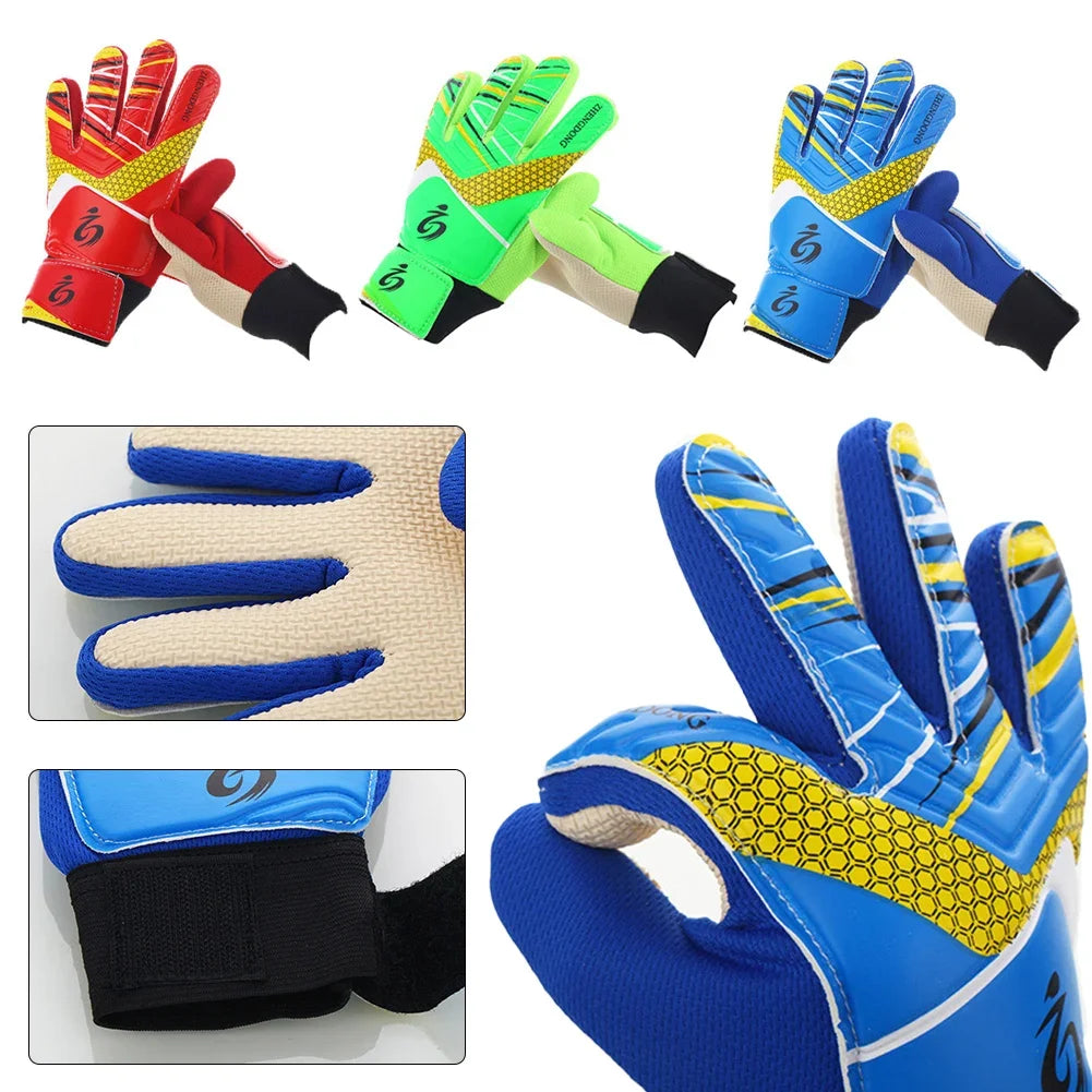 Kid's soccer goalkeeper gloves guantes de portero for children 5-16 years old soft goalkeeper gloves children riding scooters sp