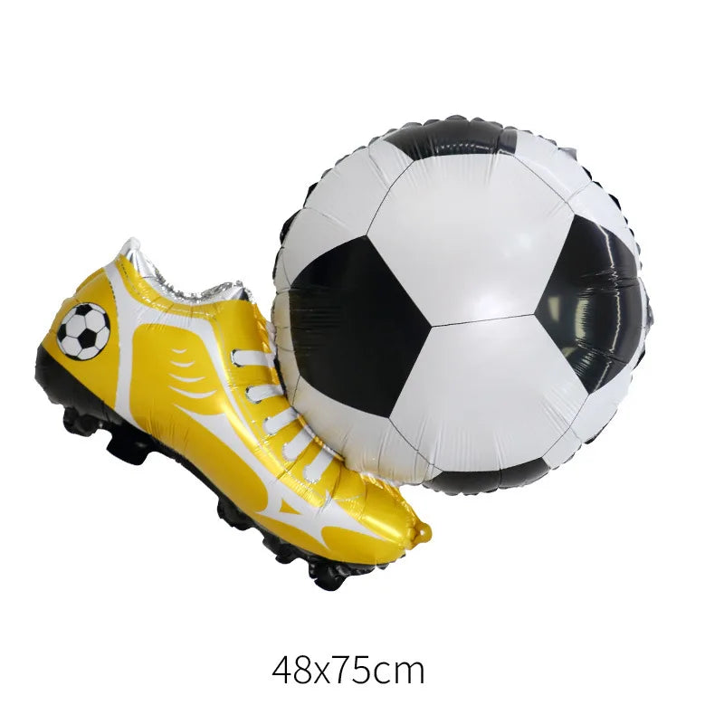 Soccer Football Birthday balloon number Balloon set Soccer Football party Banner Garland boys football birthday party decoration