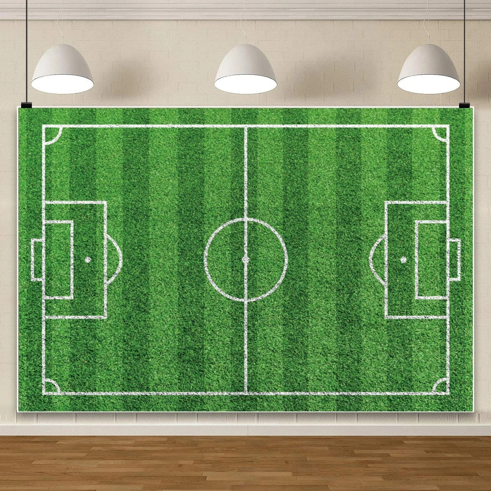 Green Grass Field Soccer Football Backdrop Boys Birthday Party Decoration Photography Background Custom Banner Photoshoot Props