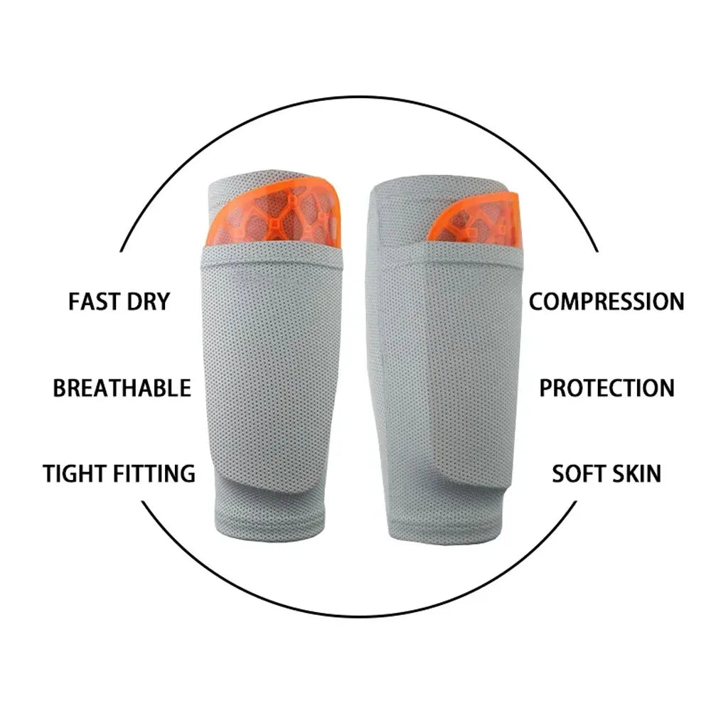 Soccer Shin Guards for Kids Youth Teens Adults Shin Pads and Sock Sleeves,Protection Gear EVA Cushion Protection for Soccer Game