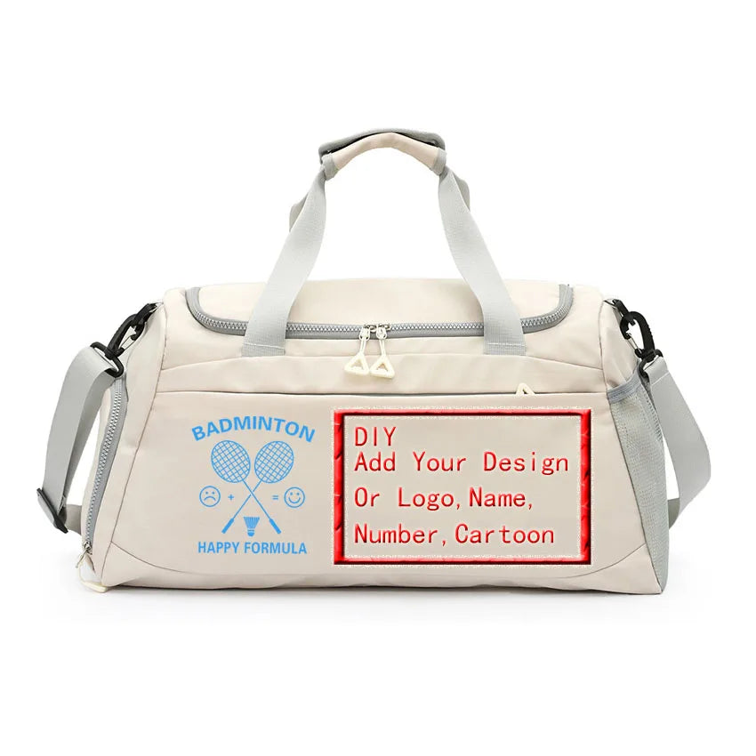 Basketball Football Badminton Rugby Baseball Shoulder Handbags Waterproof Customize Name Number Printed Dry Wet Separation Bags