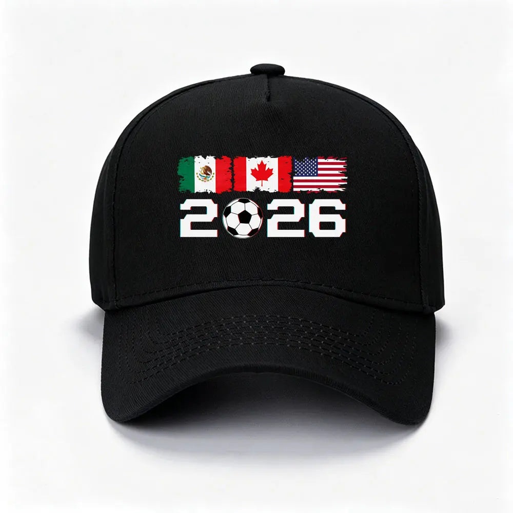 2026 North US Canada Mexico Flags Baseball Cap Unisex Adjustable Casual Sports Soccer Dad Hat Casual Adjustable Sports Fan Hat