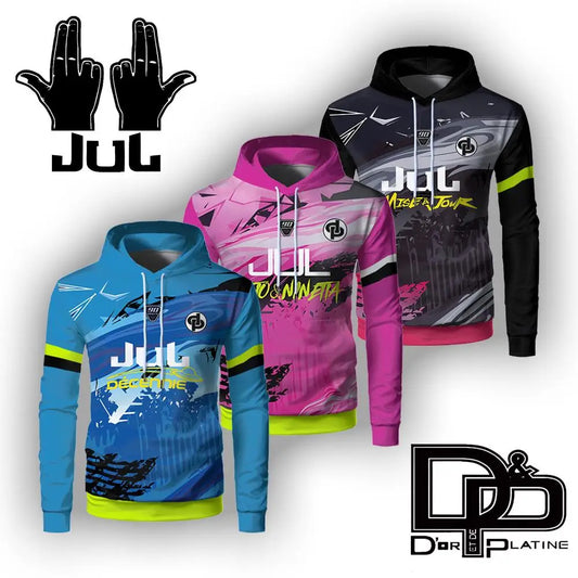 New Autumn/Winter JUL Long-sleeved Streetwear Jersey Unisex High Definition Printed Thin Hoodie Outdoor Youth Soccer Sweatshirts