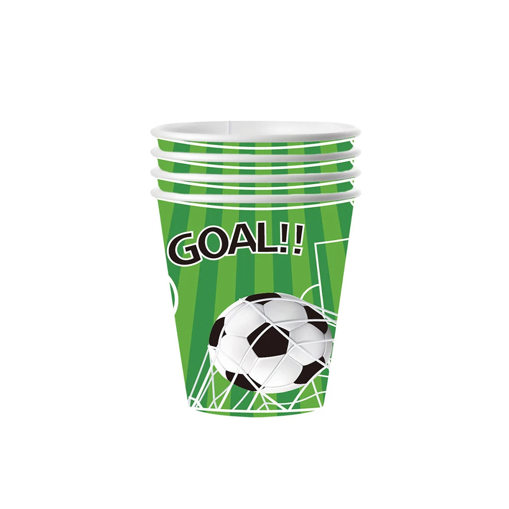 10/20/30/40/50Pcs Paper Cups Soccer Disposable Drinking Cups Football Themed Birthday Party Cups Picnic Soccer Party Supplies