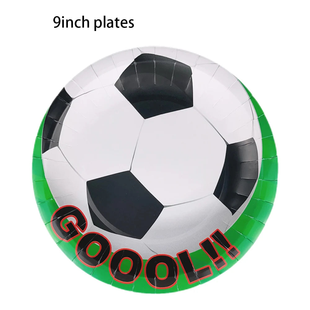 10/30/50Pcs Soccer Paper Plate Football Disposable Plates Cup Soccer Sports Theme Baby Shower Birthday Party Supplies Boy Favors