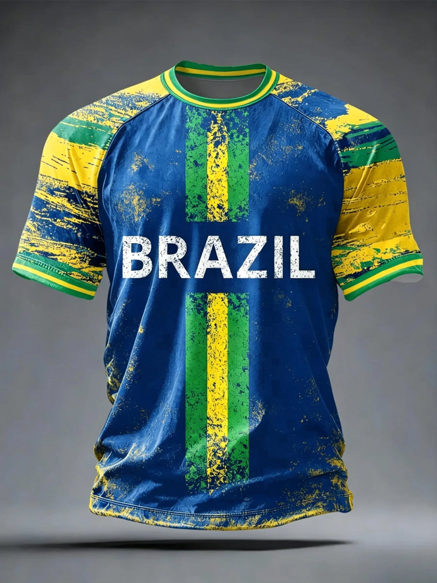 Brazil Football Support T Shirts Fan Cheer Tops Sleeve Casual Tee Unisex Adults Kids Full Sizes Stadium Match Watching Outfit