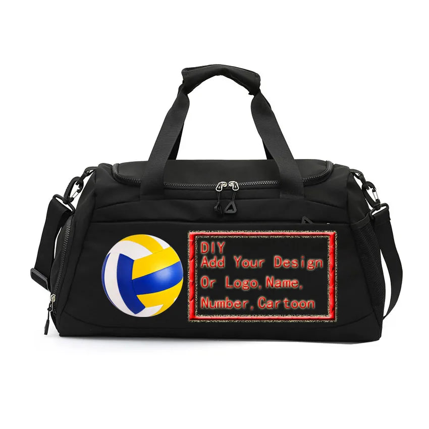 Basketball Football Badminton Rugby Baseball Shoulder Handbags Waterproof Customize Name Number Printed Dry Wet Separation Bags