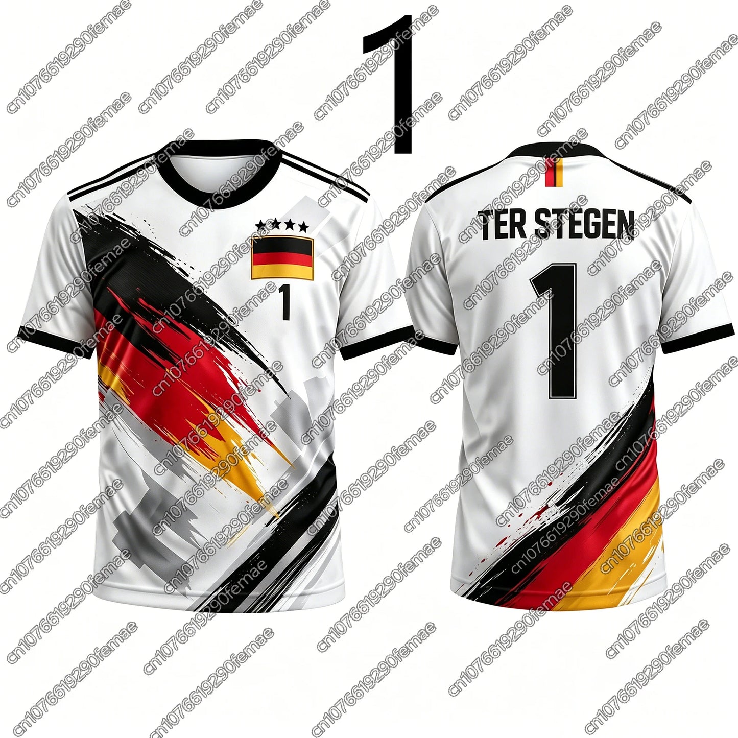 Alemania Estilo 2026 Verano Fútbol Camiseta Niños Niñas Hombres Mujeres Pareja Partido Entrenamiento de Fútbol Ropa Deportiva Senderismo al Aire Libre Top