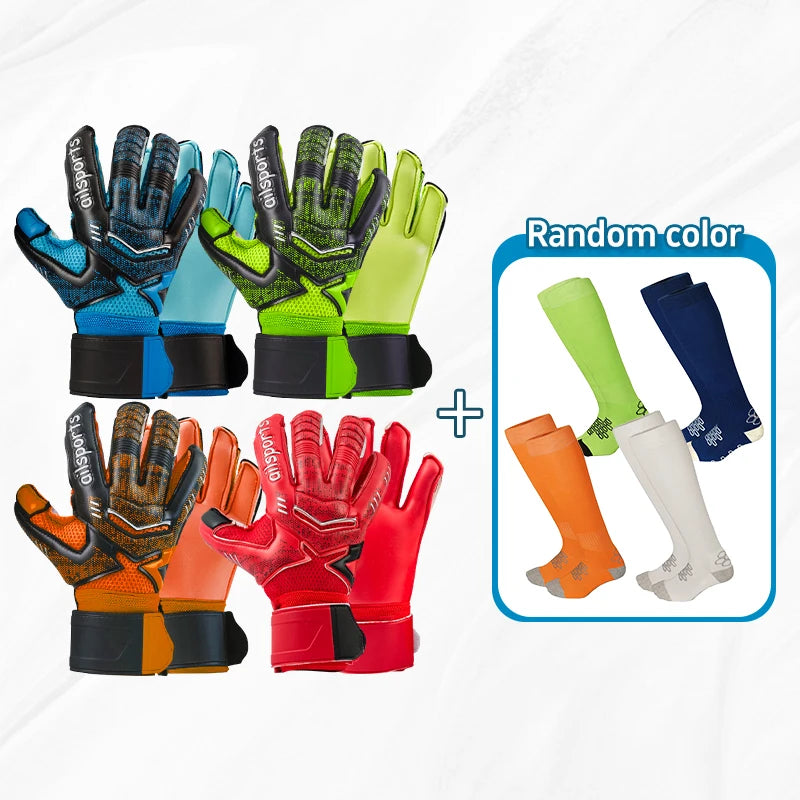 Men's Professional Football Goalkeeper Gloves with Latex Finger Protection Non-slip Kids & Adults Soccer Sport Goalie Gloves