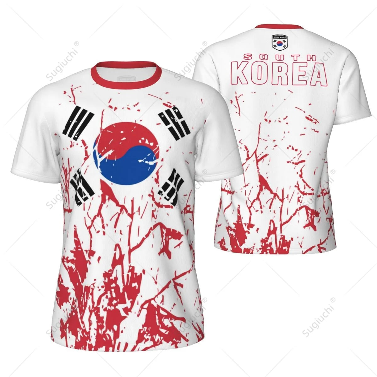 KOREA 3D Print Sports Quick-dry Breathable Men T-shirt Outdoor Football Jersey Fan Training Parent-child Short Sleeve Clothing