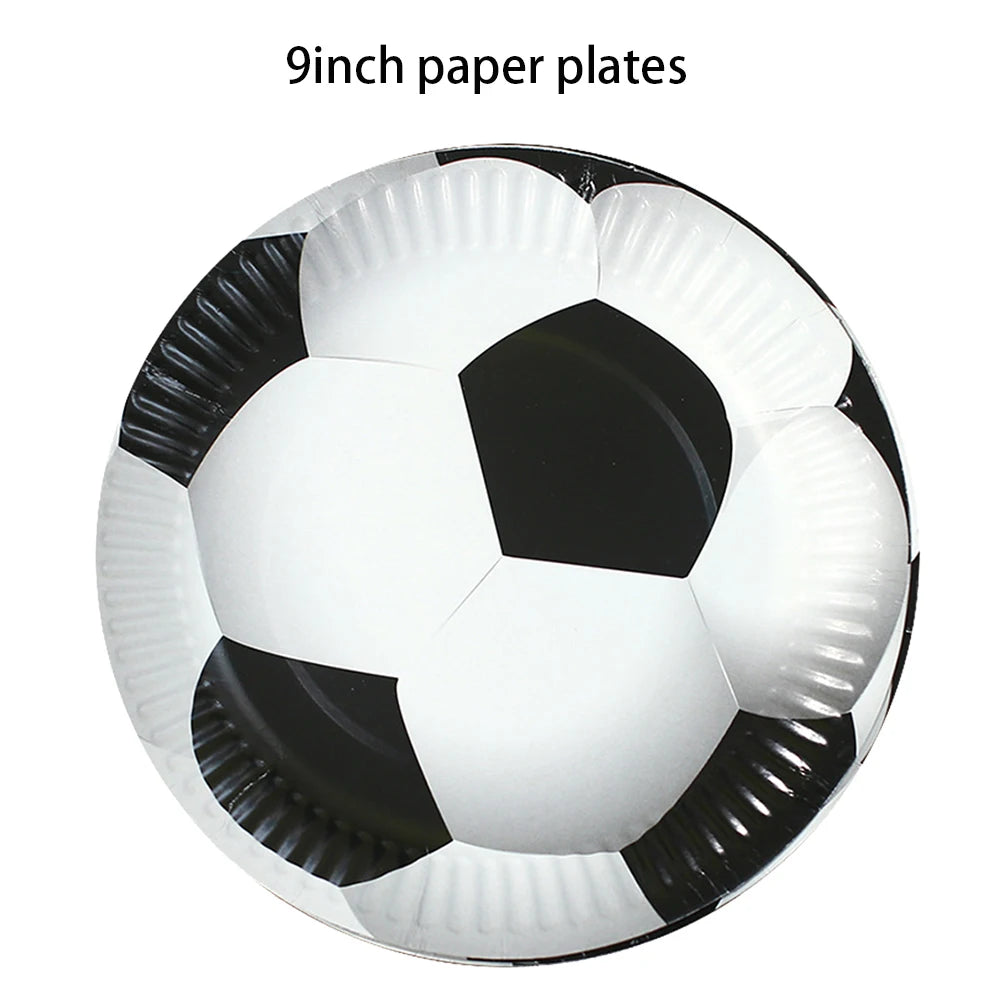 10/30/50Pcs Soccer Paper Plate Football Disposable Plates Cup Soccer Sports Theme Baby Shower Birthday Party Supplies Boy Favors