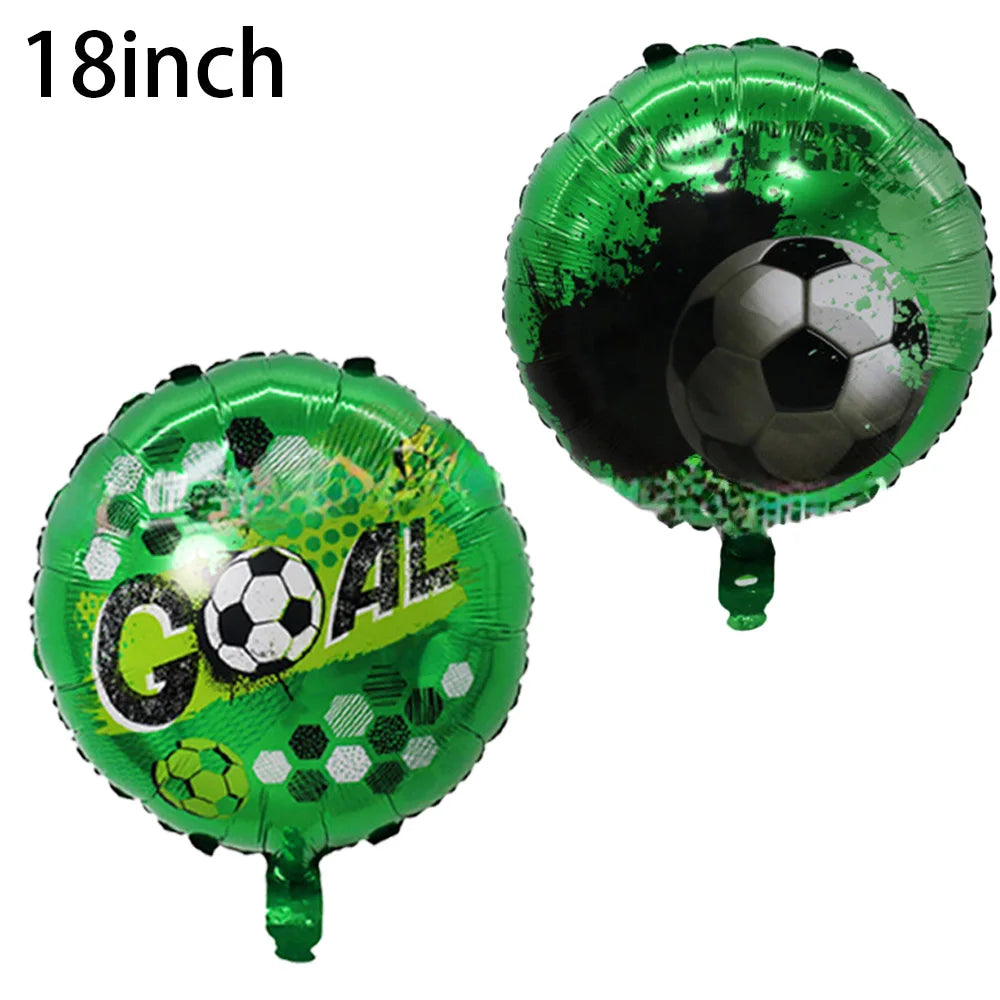 Soccer Football Birthday balloon number Balloon set Soccer Football party Banner Garland boys football birthday party decoration