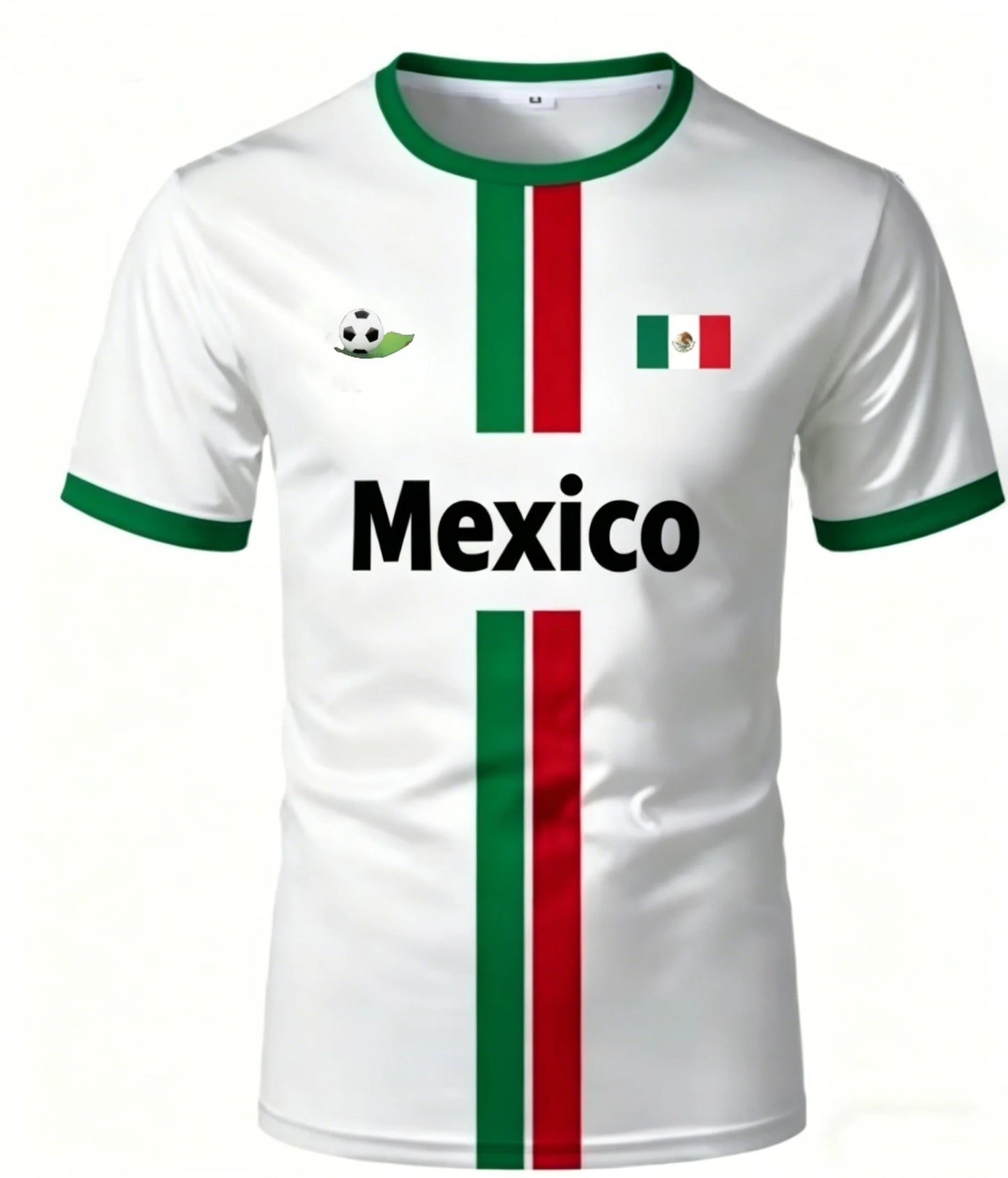 2026 Mexico Football T Shirts Summer Fashion Short Sleeve Mexico Flag 3D Printed T-shirts Casual Loose Men's Tops Kid's Clothes