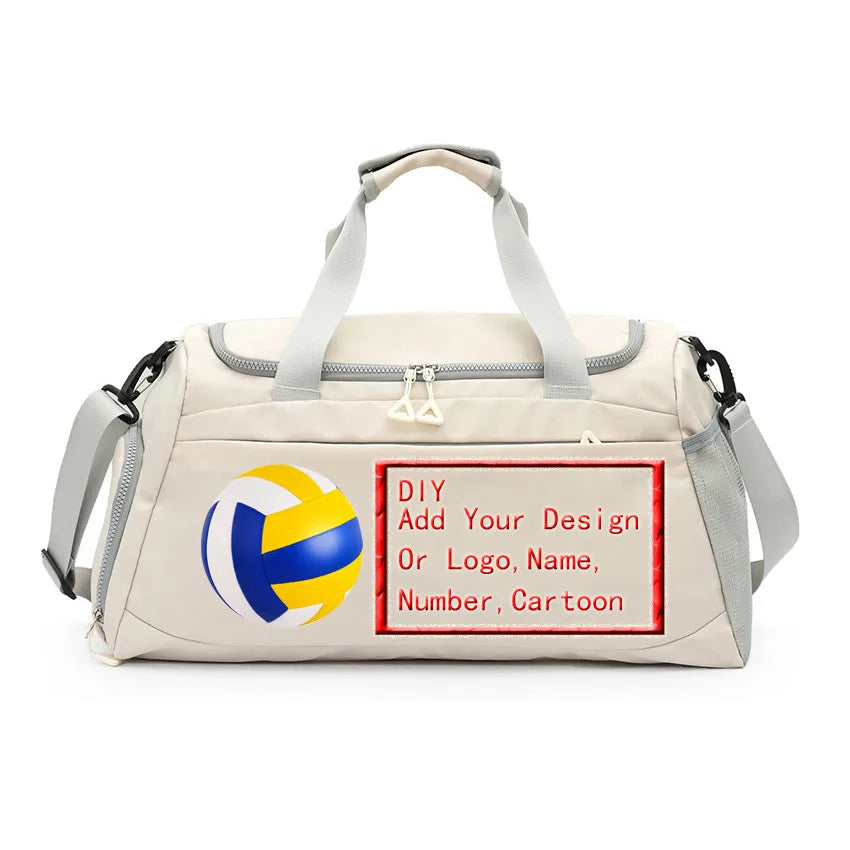 Basketball Football Badminton Rugby Baseball Shoulder Handbags Waterproof Customize Name Number Printed Dry Wet Separation Bags