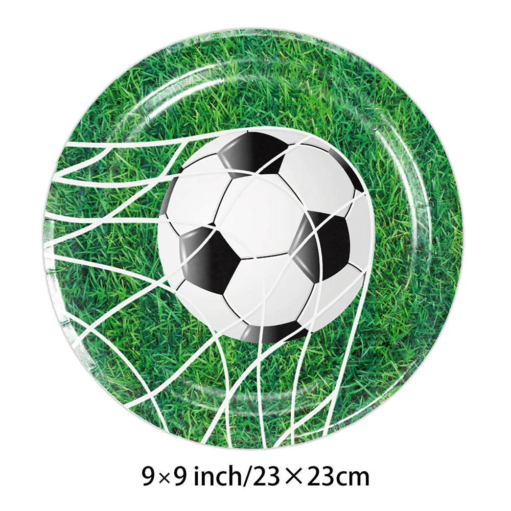 10/30/50Pcs Soccer Paper Plate Football Disposable Plates Cup Soccer Sports Theme Baby Shower Birthday Party Supplies Boy Favors