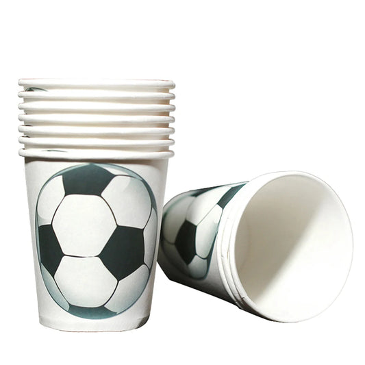 10/30/50Pcs Soccer Paper Plate Football Disposable Plates Cup Soccer Sports Theme Baby Shower Birthday Party Supplies Boy Favors
