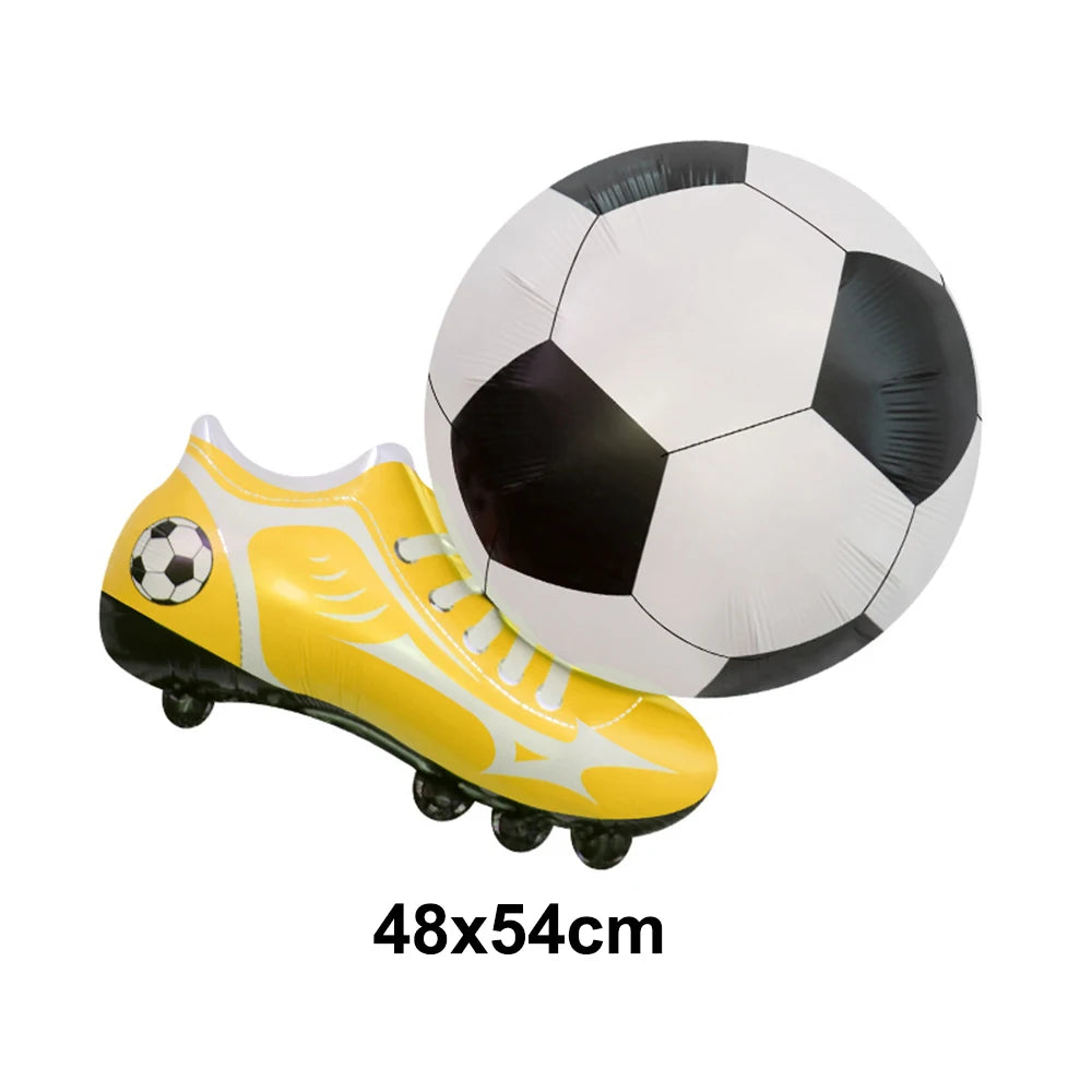 Soccer Ball Balloons Football shoes Foil Balloon Football Helium Balloon Baby Shower Gift Kids Birthday Party Decor Supplies