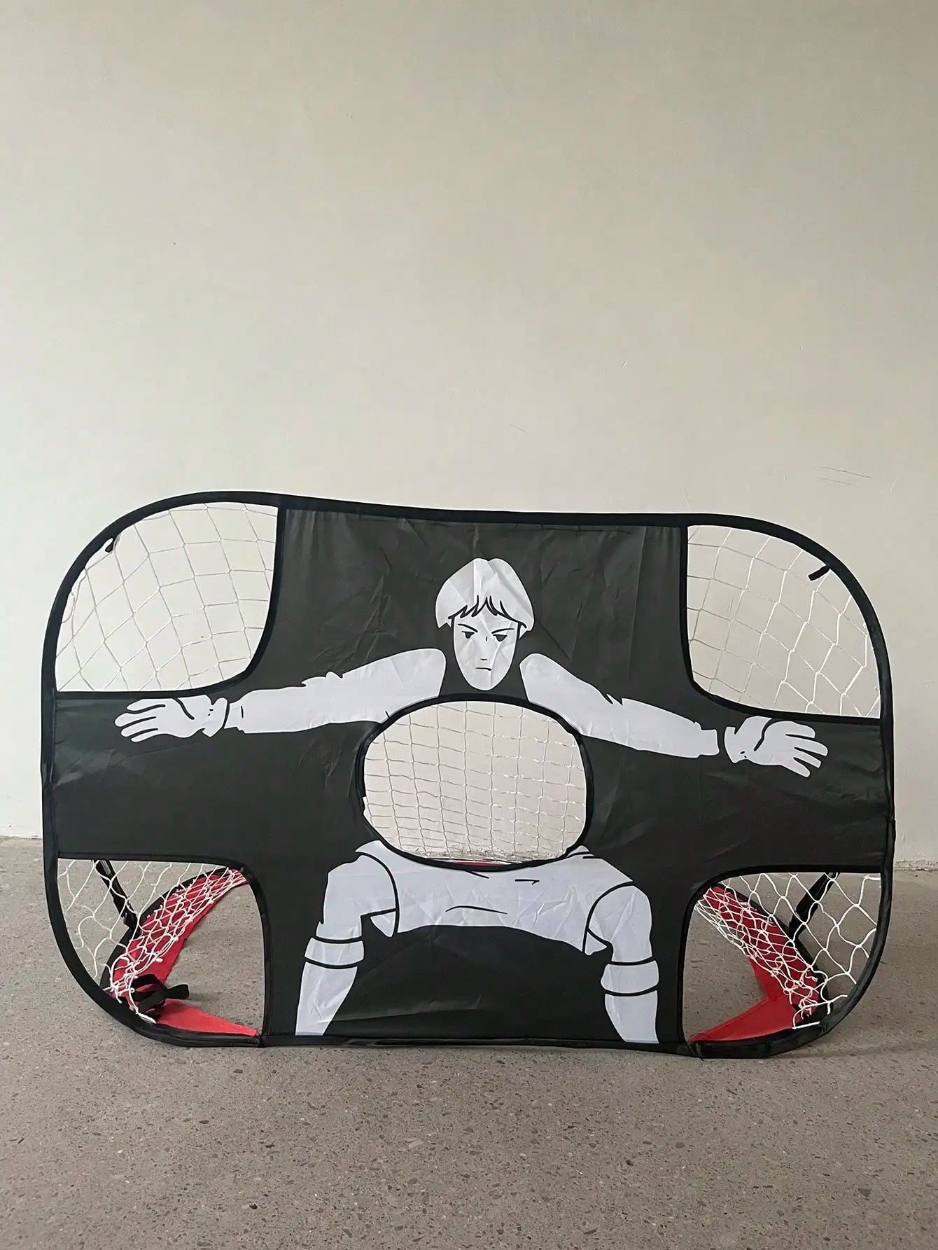2-In-1 Portable Soccer Goal Set, Multi-Hole Training Net Thickened Oxford Cloth Steel Frame, Training & Match Dual Mode