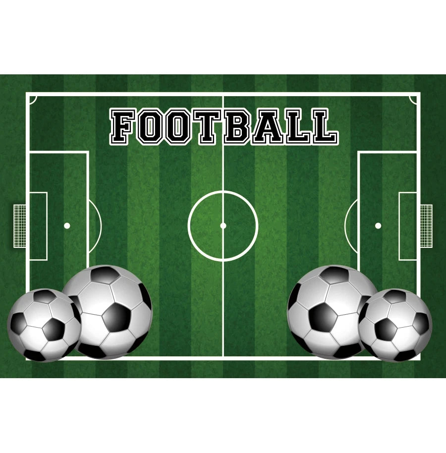 Green Grass Field Soccer Football Backdrop Boys Birthday Party Decoration Photography Background Custom Banner Photoshoot Props