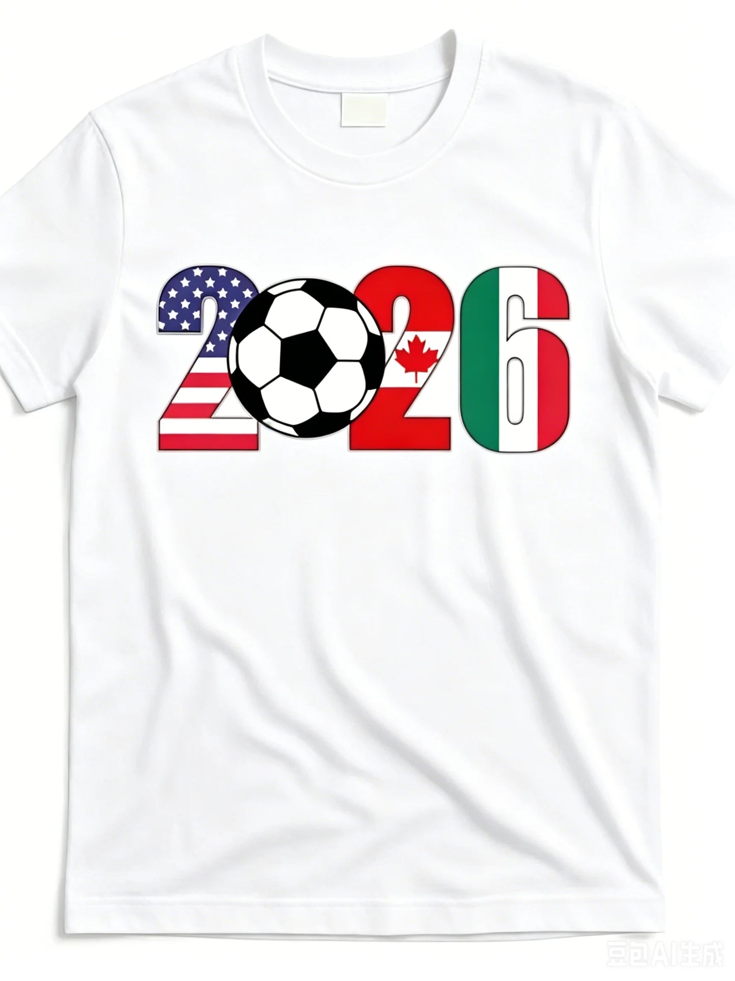 2026 International Football Championship T-shirt - Men's Casual Printed Short-Sleeved  - Soft and Comfortable Summer Streetwear