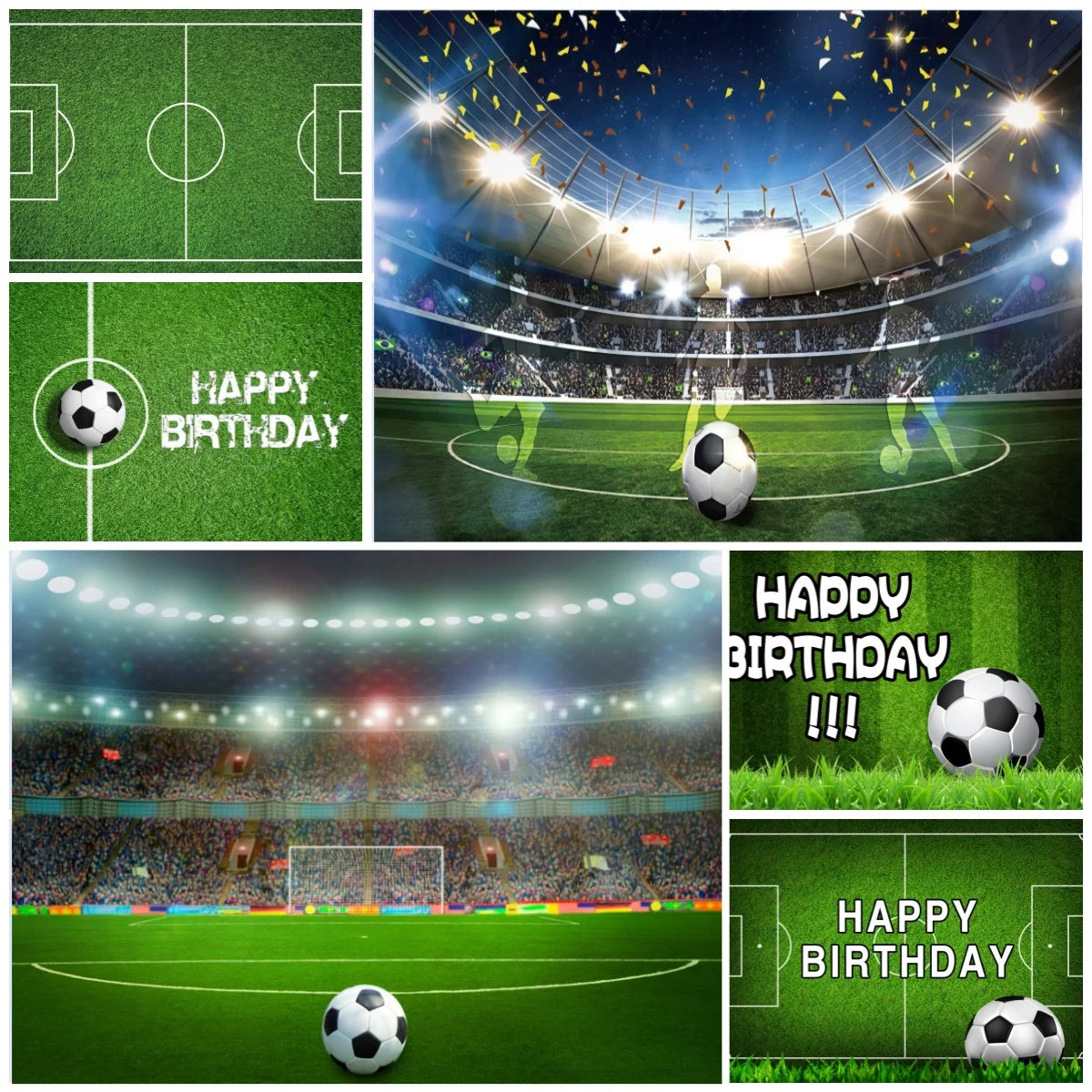 Green Grass Field Soccer Football Backdrop Boys Birthday Party Decoration Photography Background Custom Banner Photoshoot Props