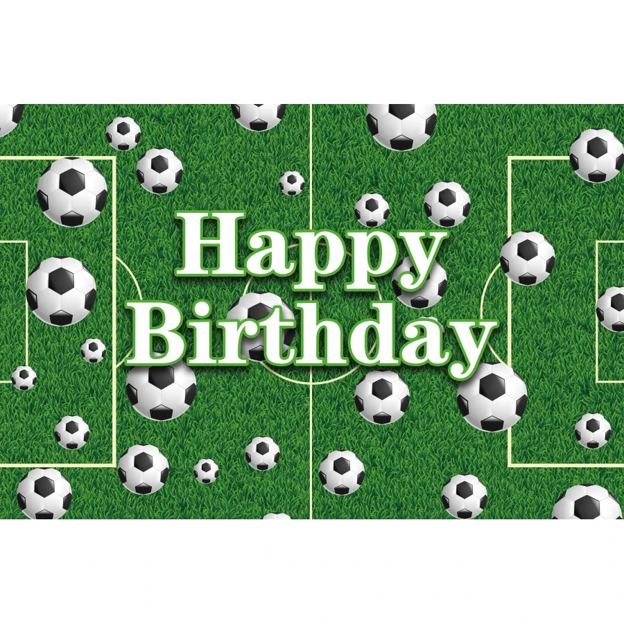 Green Grass Field Soccer Football Backdrop Boys Birthday Party Decoration Photography Background Custom Banner Photoshoot Props