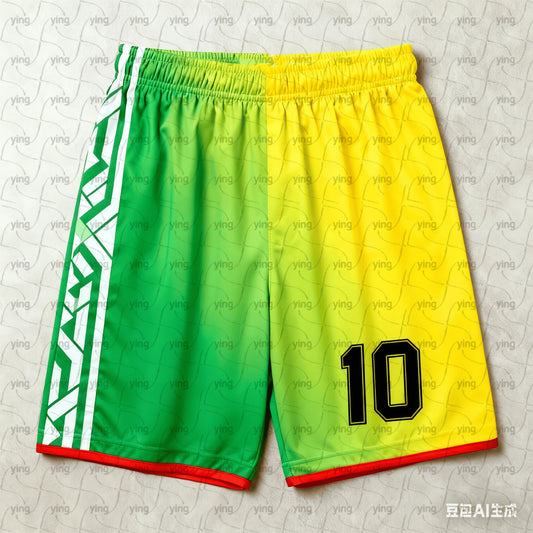 Summer New Men's and Women's # 10 # Football Sports Breathable Quick Drying Large Loose Training Match Casual Shorts
